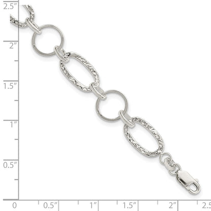 7.5 Inch Sterling Silver Circle Bracelet