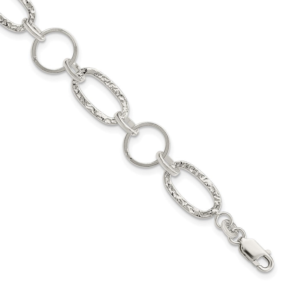 7.5 Inch Sterling Silver Circle Bracelet