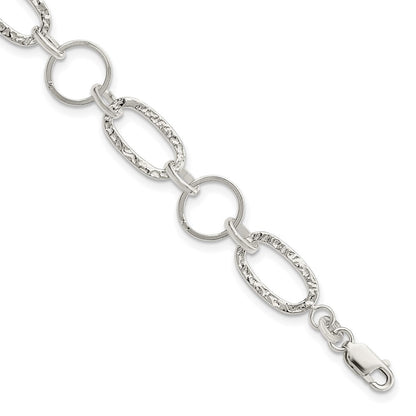 7.5 Inch Sterling Silver Circle Bracelet