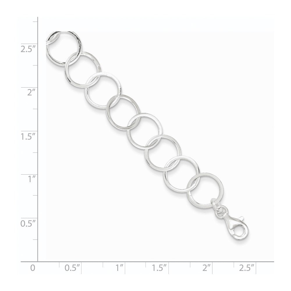 7.5 Inch Sterling Silver Circle Bracelet