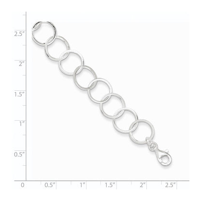 7.5 Inch Sterling Silver Circle Bracelet