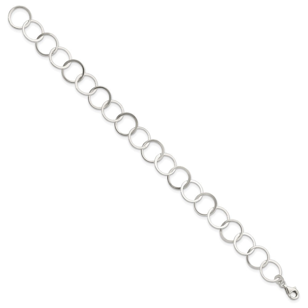 7.5 Inch Sterling Silver Circle Bracelet