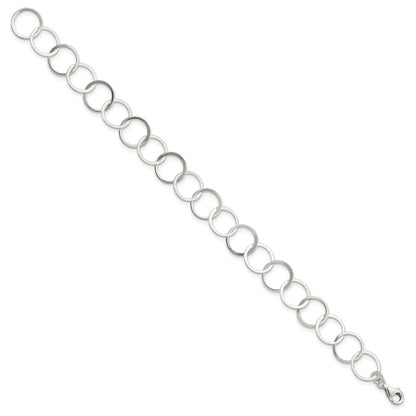 7.5 Inch Sterling Silver Circle Bracelet