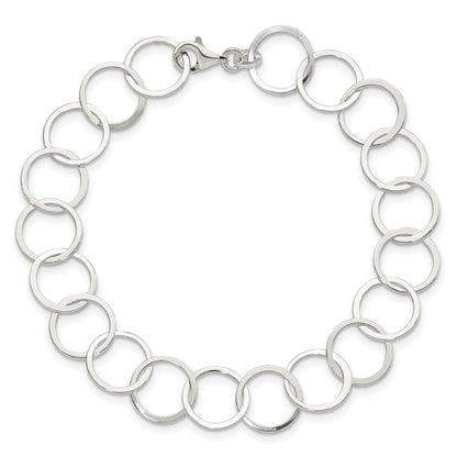 7.5 Inch Sterling Silver Circle Bracelet