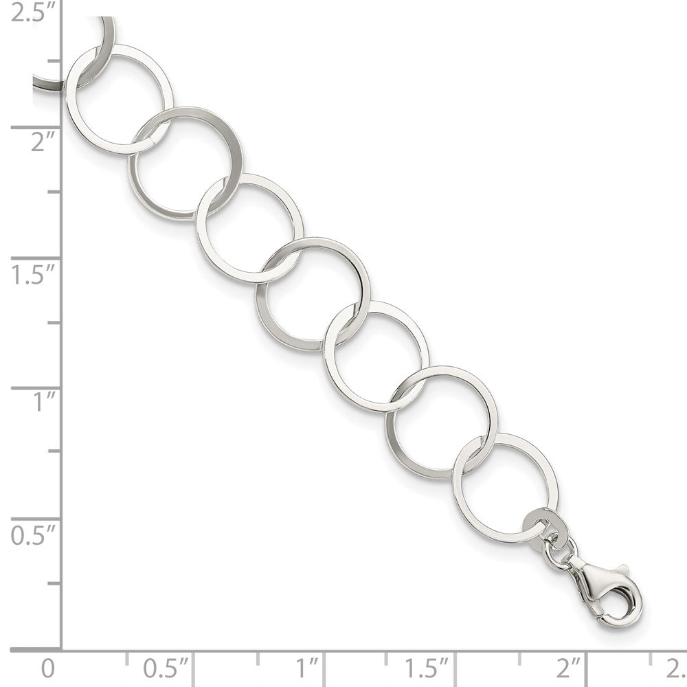 7.5 Inch Sterling Silver Circle Bracelet
