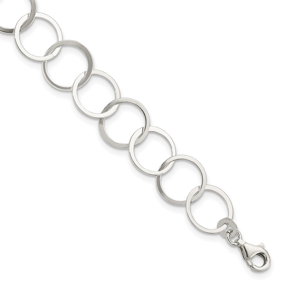 7.5 Inch Sterling Silver Circle Bracelet