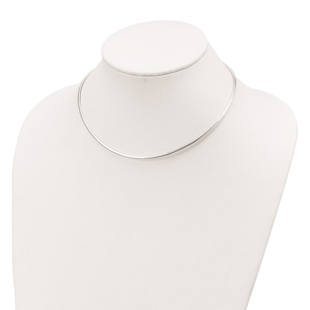 16 Inch Sterling Silver 2mm W/2 In Ext Cubetto Chain Necklace