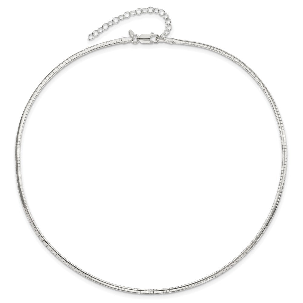 16 Inch Sterling Silver 2mm W/2 In Ext Cubetto Chain Necklace