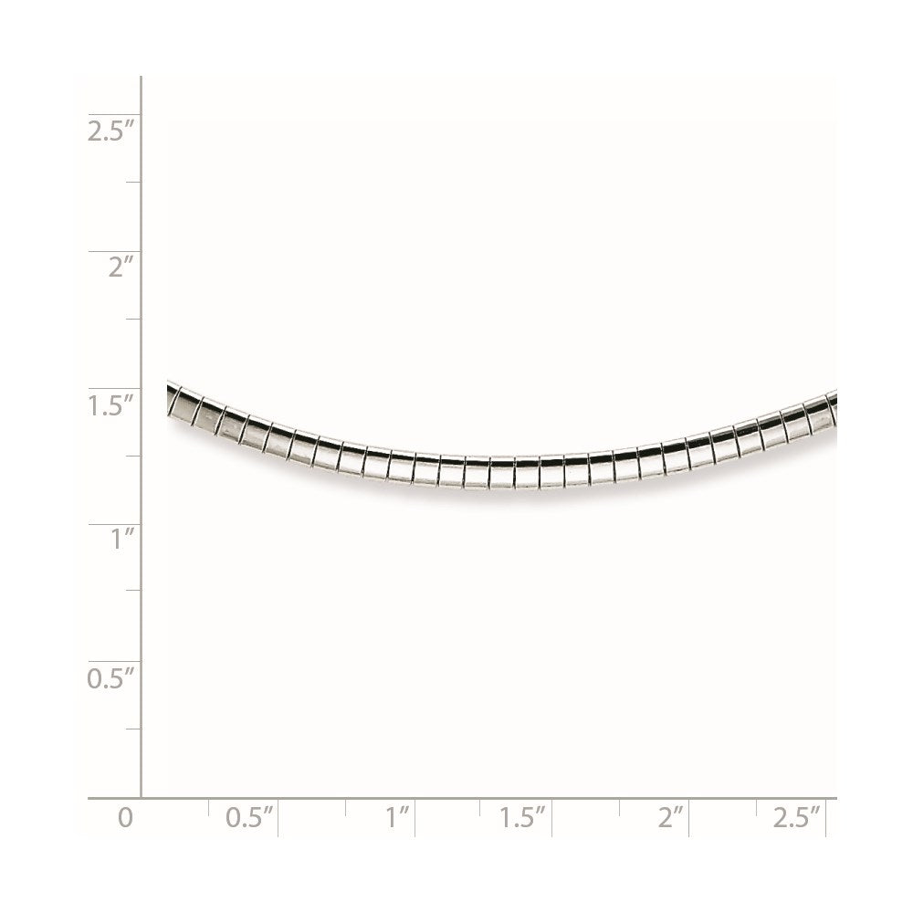 16 Inch Sterling Silver Rhodium-Plated 2mm With 2 Extention Cubetto Chain Necklace