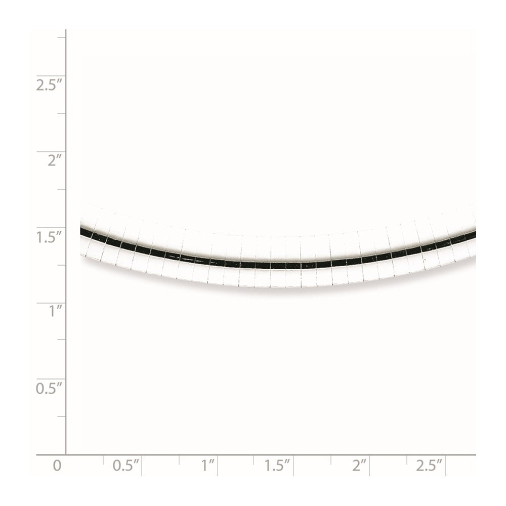 16 Inch Sterling Silver Rhodium Plated 6mm W/2 In Ext Cubetto Chain Necklace