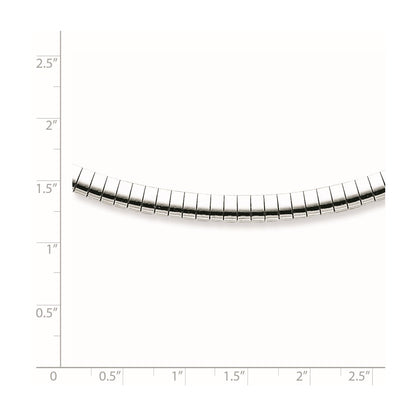 16 Inch Sterling Silver Rhodium-Plated 4mm With A 2 Extention Cubetto Chain Necklace