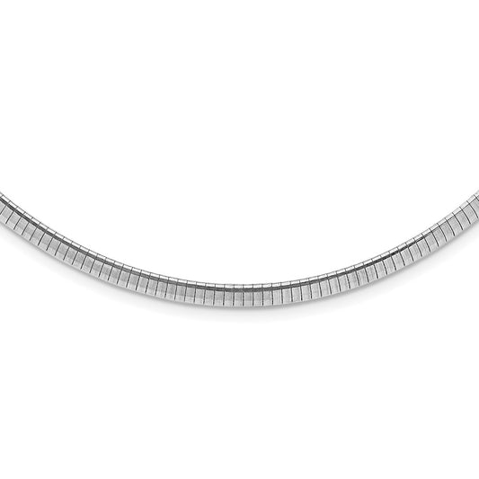 16 Inch Sterling Silver Rhodium-Plated 4mm With A 2 Extention Cubetto Chain Necklace