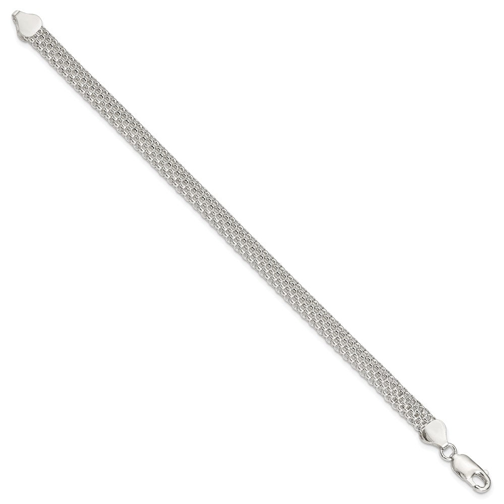 7 Inch Sterling Silver 6mm Mesh Bracelet