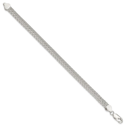 7 Inch Sterling Silver 6mm Mesh Bracelet