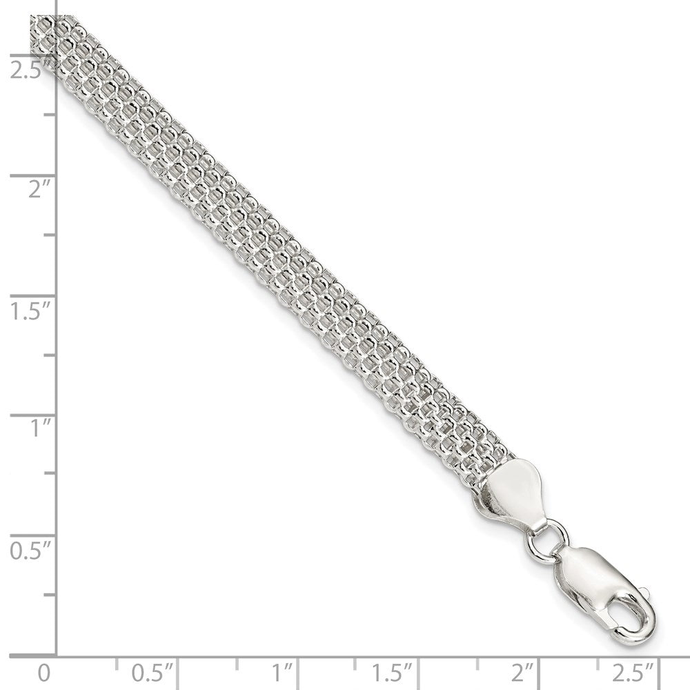 7 Inch Sterling Silver 6mm Mesh Bracelet