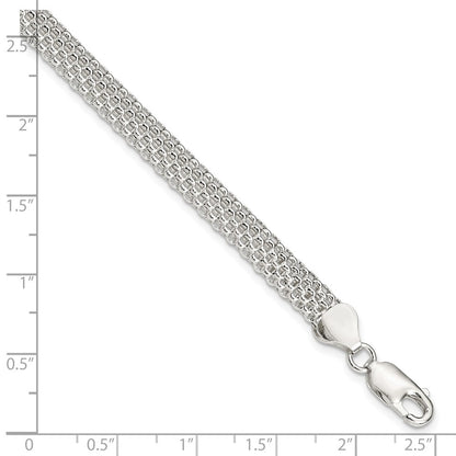 7 Inch Sterling Silver 6mm Mesh Bracelet