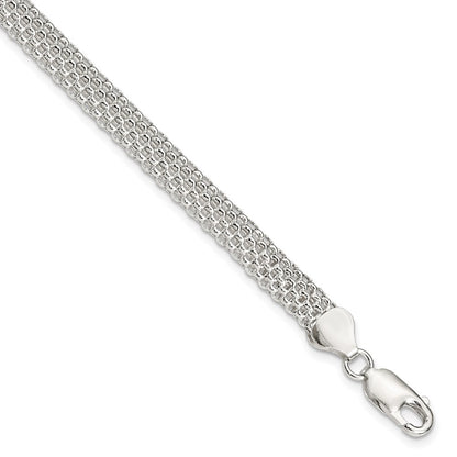 7 Inch Sterling Silver 6mm Mesh Bracelet