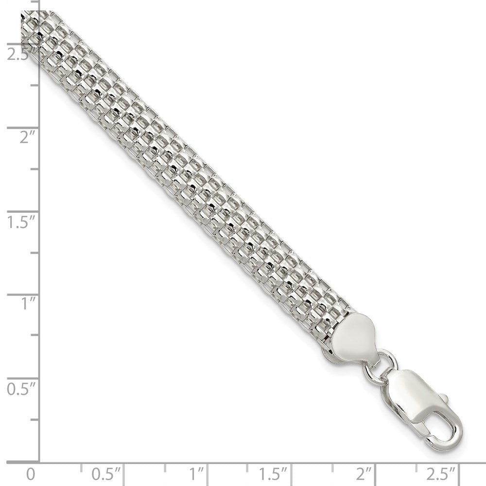 7 Inch Sterling Silver 8mm Mesh Bracelet