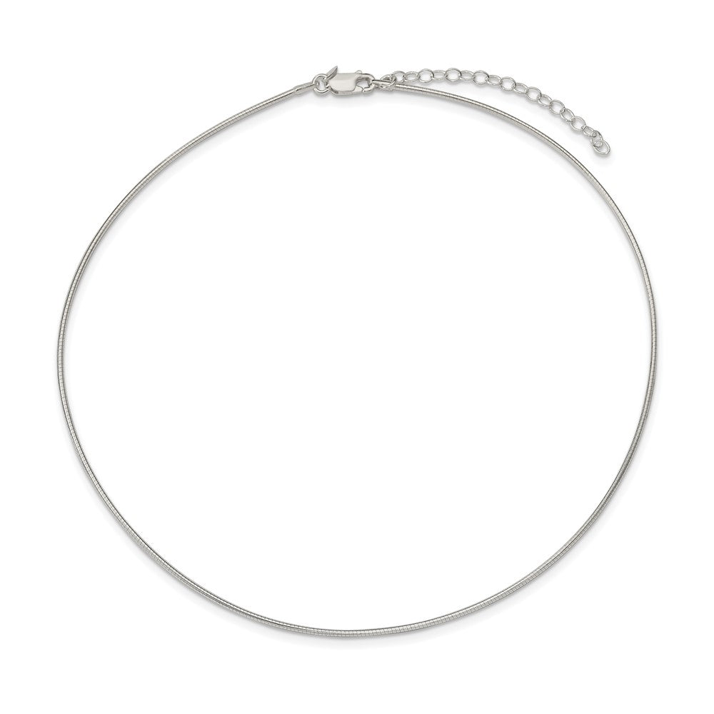 16 Inch Sterling Silver 1.6mm W/ 2In Extender Neckwire Chain Necklace