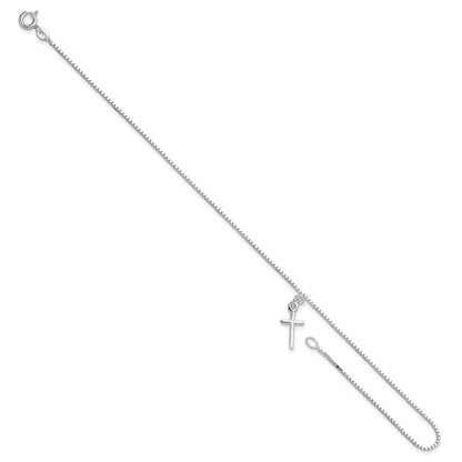 Sterling Silver Cross Anklet