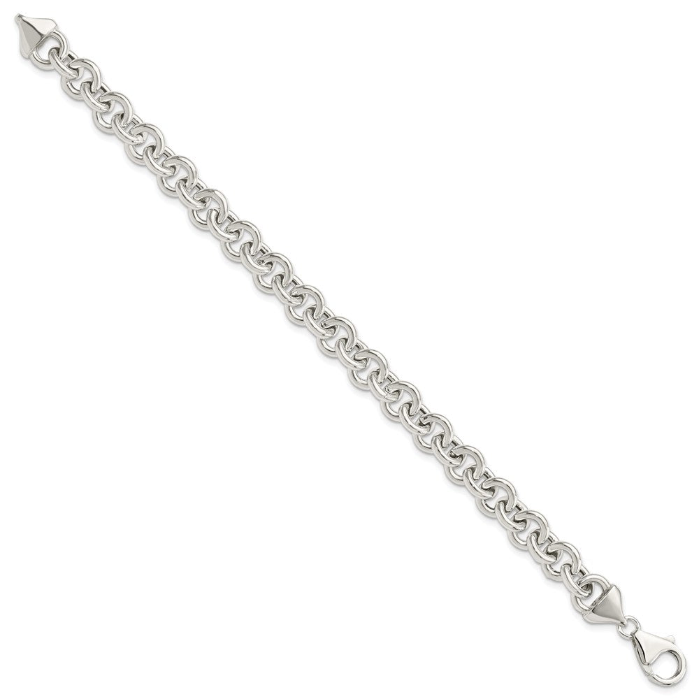 7.75 Inch Sterling Silver Polished Fancy Link Bracelet