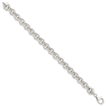 7.75 Inch Sterling Silver Polished Fancy Link Bracelet