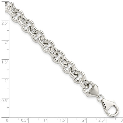 7.75 Inch Sterling Silver Polished Fancy Link Bracelet