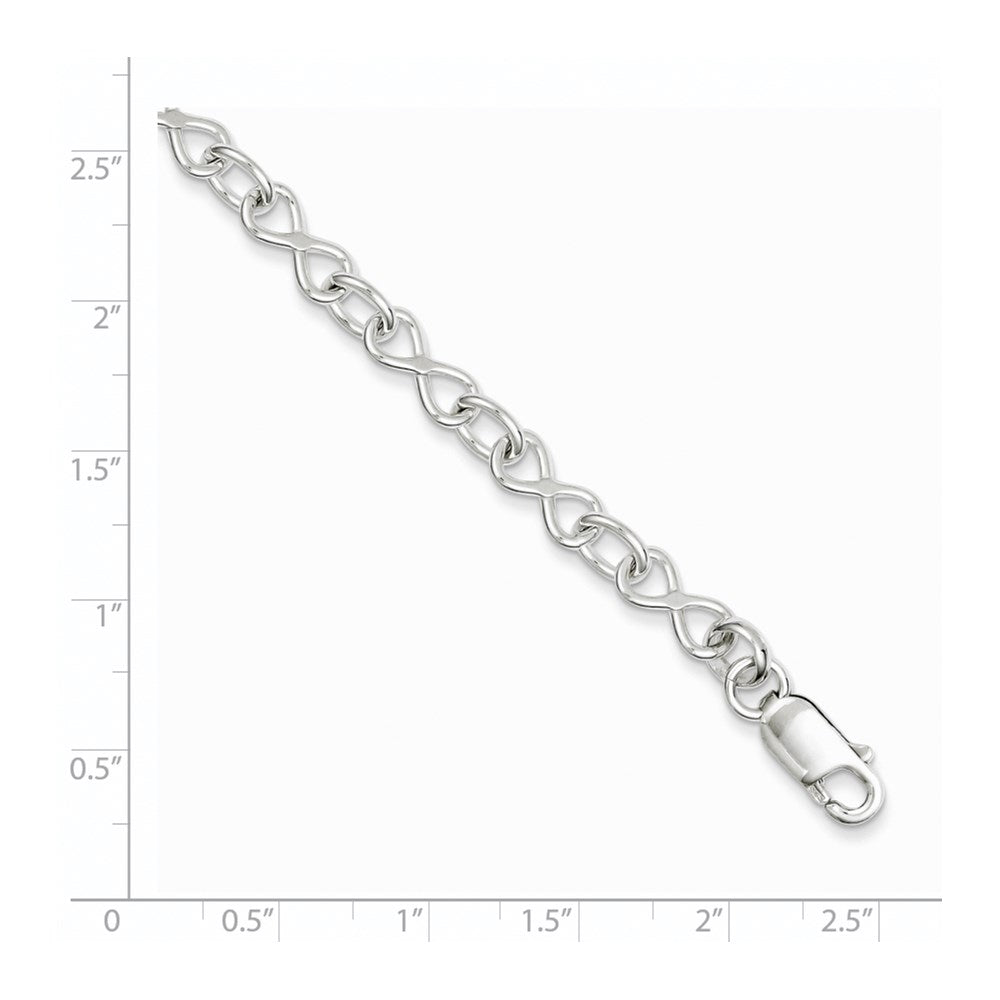 7.5 Inch Sterling Silver Polished Fancy Link Bracelet