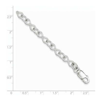 7.5 Inch Sterling Silver Polished Fancy Link Bracelet