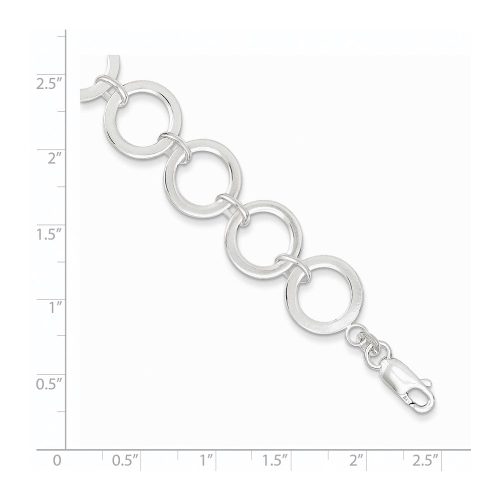 7.5 Inch Sterling Silver Circle Link Bracelet