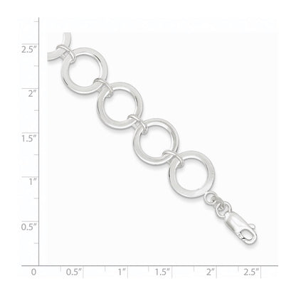 7.5 Inch Sterling Silver Circle Link Bracelet