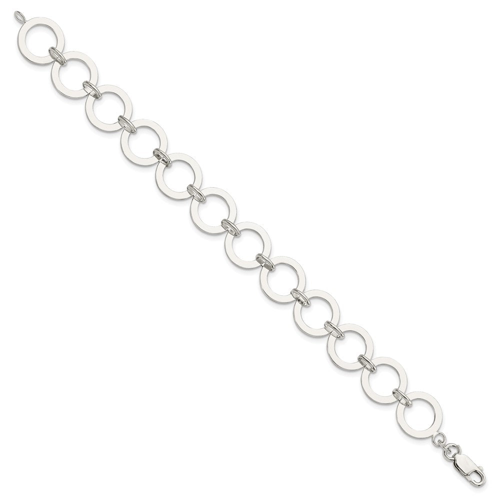 7.5 Inch Sterling Silver Circle Link Bracelet