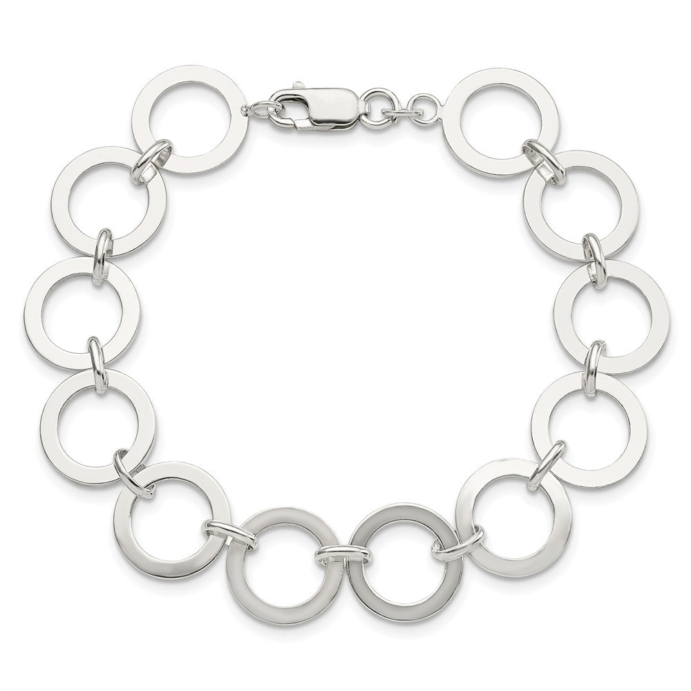 7.5 Inch Sterling Silver Circle Link Bracelet