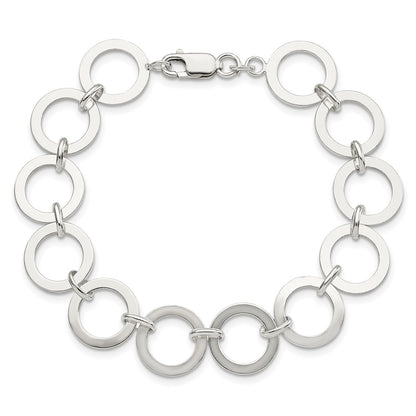 7.5 Inch Sterling Silver Circle Link Bracelet