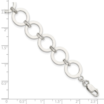 7.5 Inch Sterling Silver Circle Link Bracelet