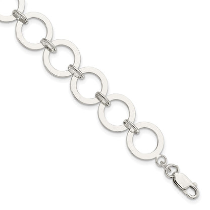 7.5 Inch Sterling Silver Circle Link Bracelet