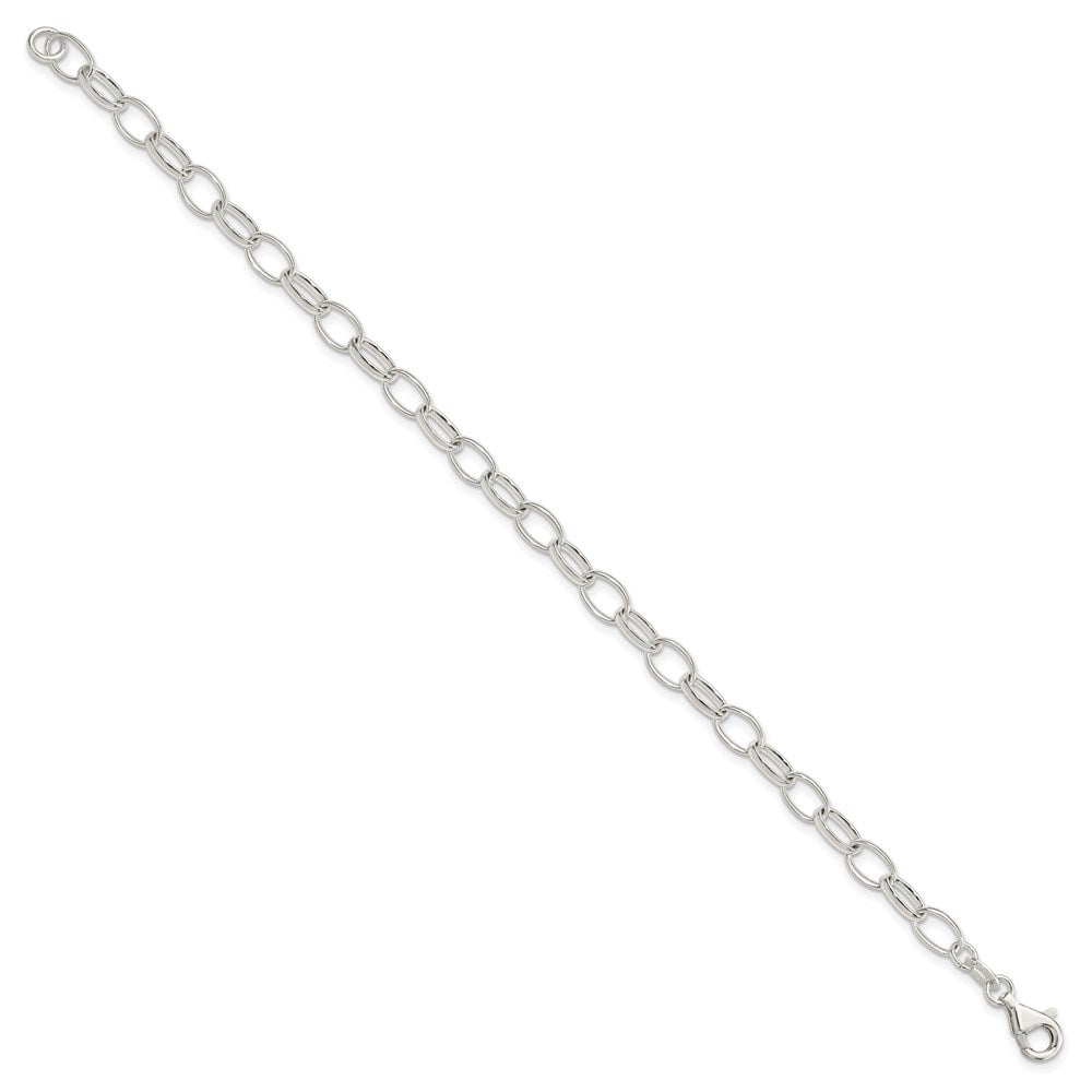 7.5 Inch Sterling Silver Polished Fancy Link Bracelet
