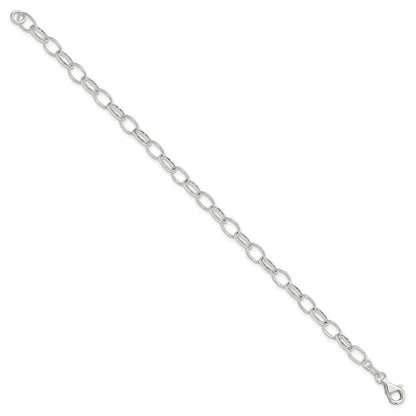 7.5 Inch Sterling Silver Polished Fancy Link Bracelet