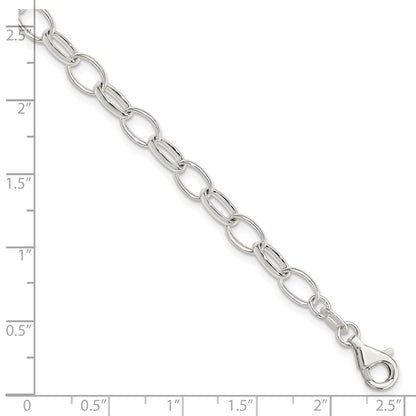 7.5 Inch Sterling Silver Polished Fancy Link Bracelet