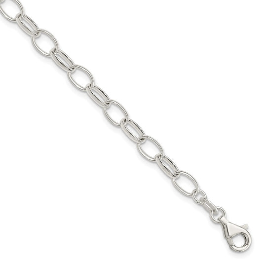7.5 Inch Sterling Silver Polished Fancy Link Bracelet