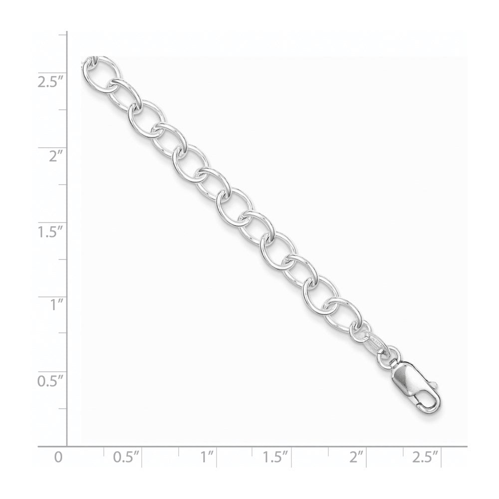 7.5 Inch Sterling Silver Polished Fancy Link Bracelet