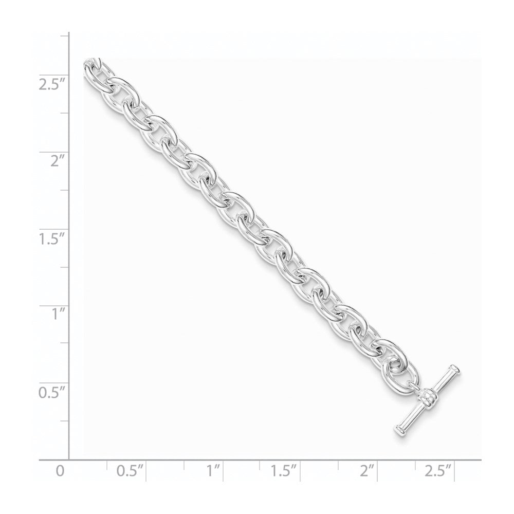 7.5 Inch Sterling Silver Toggle Link Bracelet