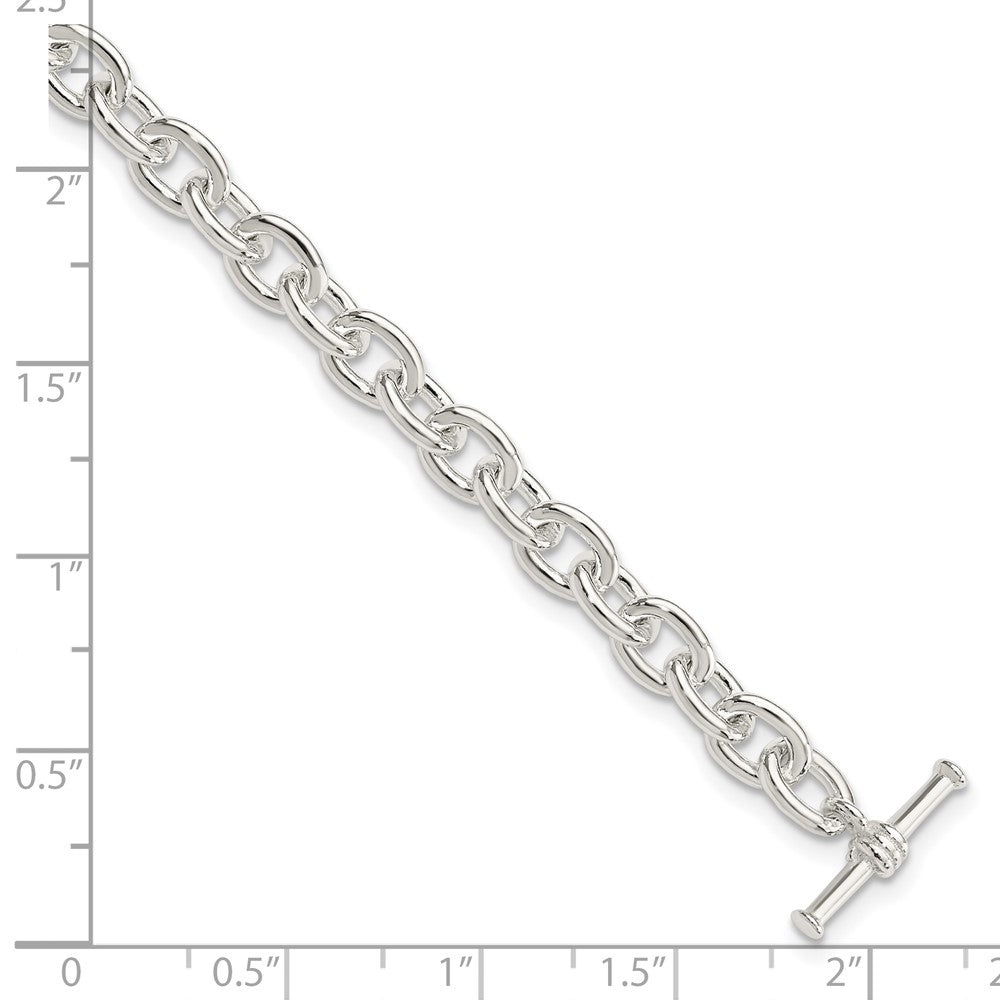 7.5 Inch Sterling Silver Toggle Link Bracelet