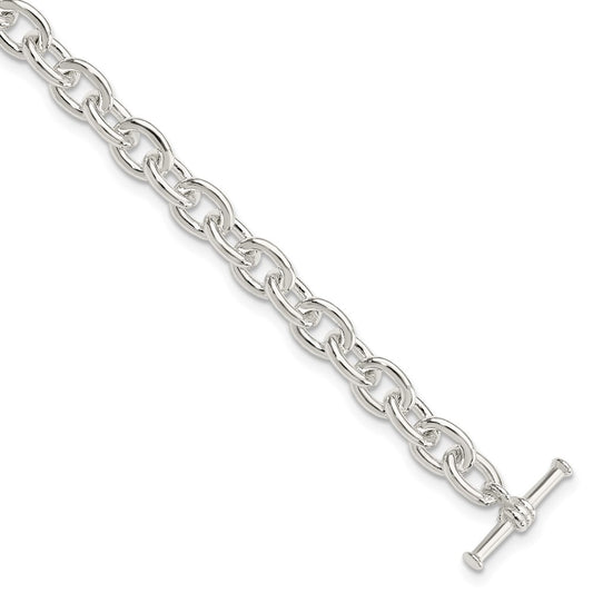 7.5 Inch Sterling Silver Toggle Link Bracelet