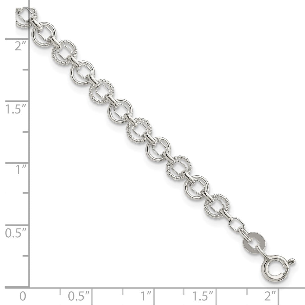 7.25 Inch Sterling Silver 5mm Fancy Bracelet