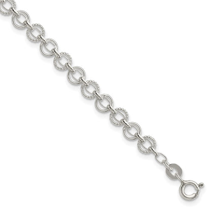 7.25 Inch Sterling Silver 5mm Fancy Bracelet