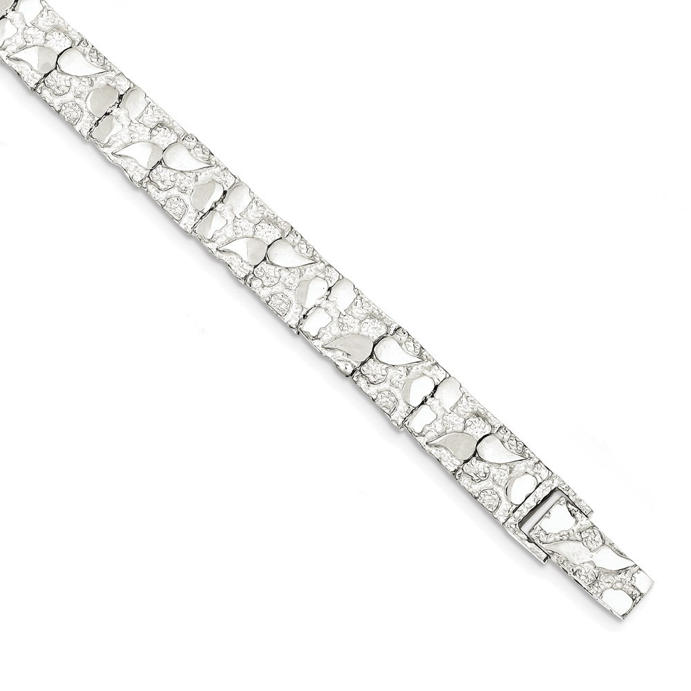 7 Inch Sterling Silver 9mm Nugget Bracelet