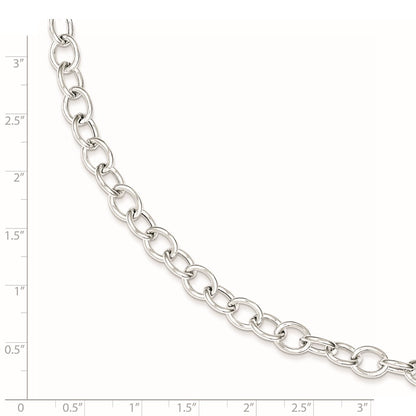 7.5 Inch Sterling Silver Cable 6.75mm Bracelet