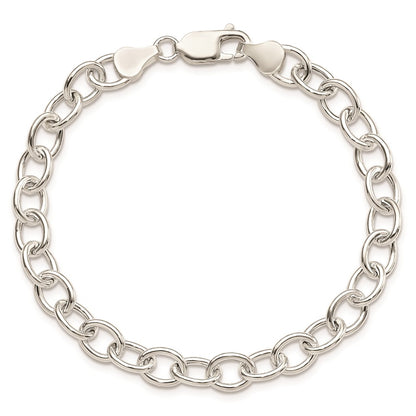 7.5 Inch Sterling Silver Cable 6.75mm Bracelet