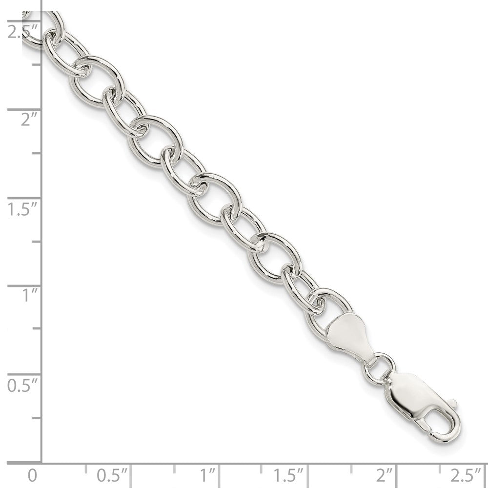 7.5 Inch Sterling Silver Cable 6.75mm Bracelet